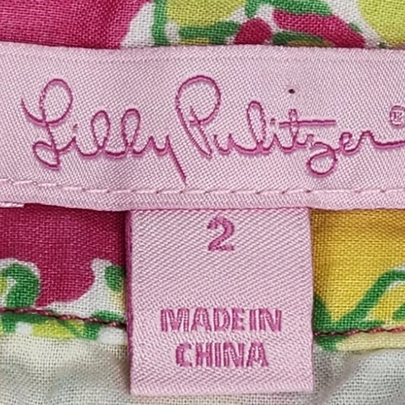 Lilly Pulitzer Vintage Pink Whitley Floral Seahorse  Pocketed Mini Skort Size 2 - Picture 5 of 5